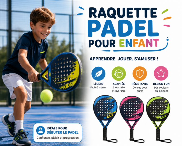 Raquette padel enfant : notre sélection 2026