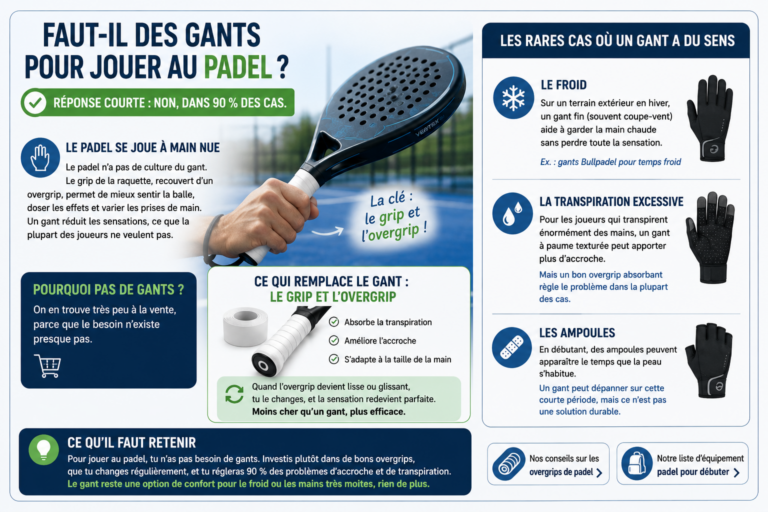 Gants de padel : faut-il vraiment en porter ?